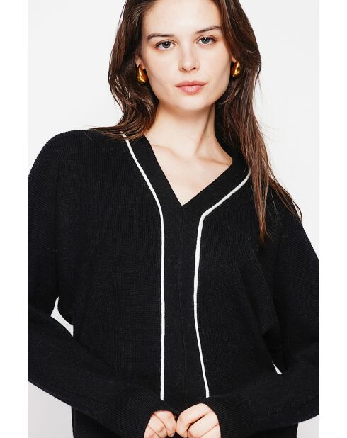 Pull col V noir