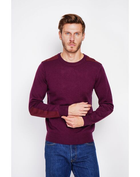 Pull col rond bordeaux