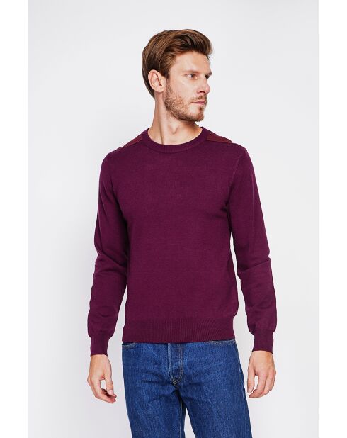 Pull col rond bordeaux