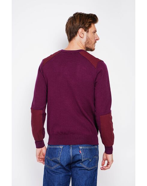 Pull col rond bordeaux