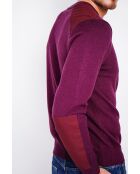 Pull col rond bordeaux