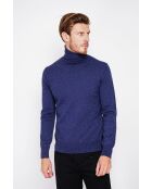 Pull col roulé bleu nuit