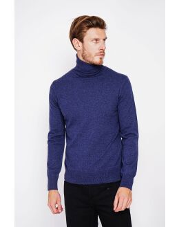 Pull 100% Cachemire Teribus Vintage - Bleu Marine, Perles Main, Taille M - Occasion Parfait État
