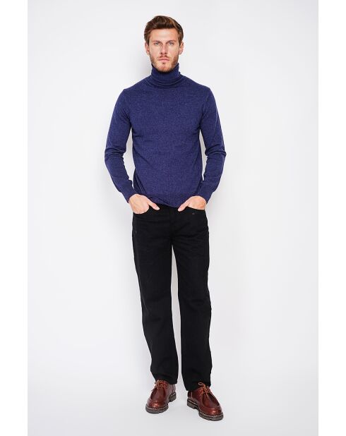 Pull col roulé bleu nuit