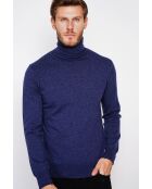 Pull col roulé bleu nuit
