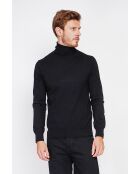 Pull col roulé noir