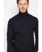 Pull col roulé noir