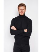 Pull col roulé noir