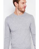 Pull col ras de cou flanelle