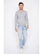 Pull col ras de cou flanelle