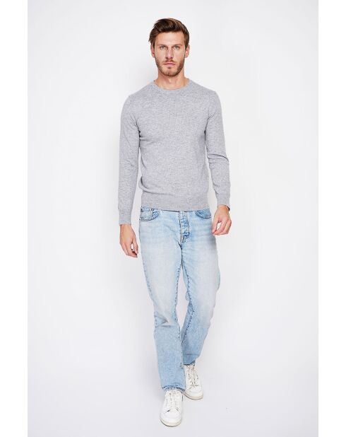 Pull col ras de cou flanelle