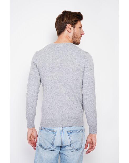 Pull col ras de cou flanelle