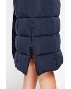 Doudoune longue bleu nuit