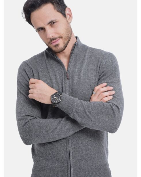 Gilet zippé classique loup