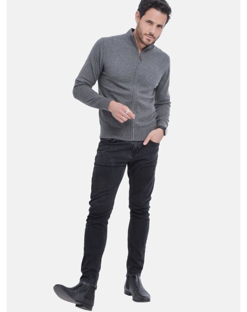 Gilet zippé classique loup