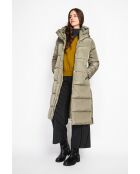 Doudoune longue kaki