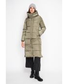 Doudoune longue kaki