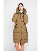 Doudoune longue marron