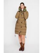 Doudoune longue marron