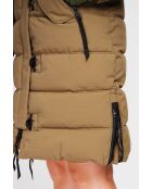 Doudoune longue marron