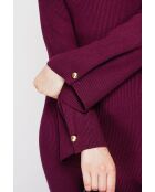 Robe col montant bordeaux