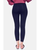 Legging en Soie mélangée bleu nuit