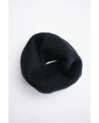 Gargantilla negra acanalada en mezcla de cachemir