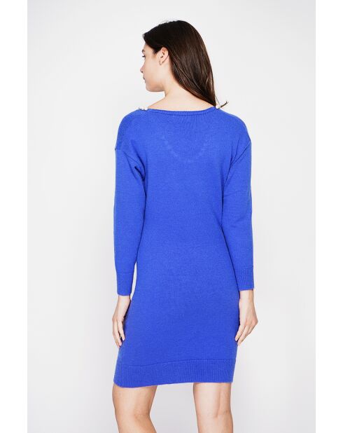 Robe col perlé royal