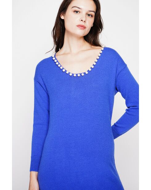 Robe col perlé royal