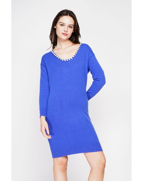 Robe col perlé royal