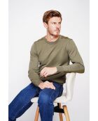 Pull col rond kaki