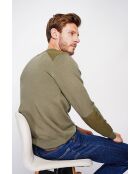 Pull col rond kaki