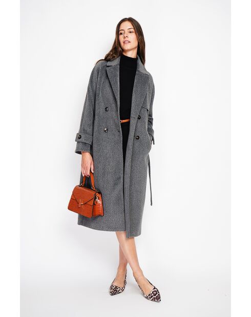 Manteau en Laine mélangée loup