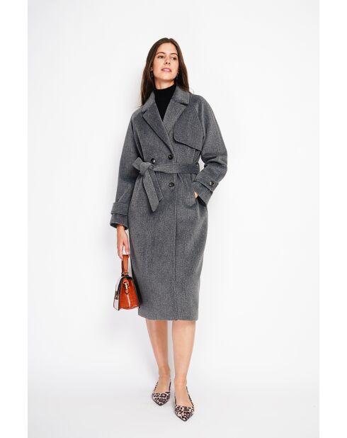 Manteau en Laine mélangée loup