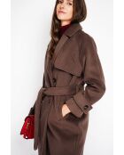 Manteau en Laine mélangée marron