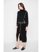 Pull col roulé montant noir