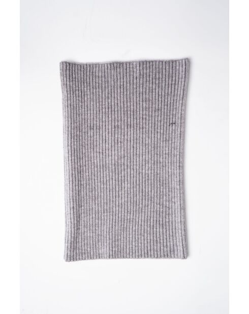 Gargantilla en mezcla de cachemir y franela acanalada