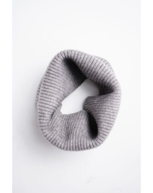 Gargantilla en mezcla de cachemir y franela acanalada