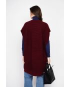 Robe poncho col rond bordeaux