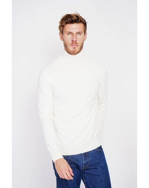 Pull col roulé naturel