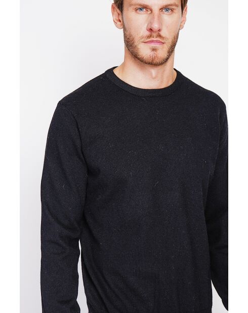 Pull col ras de cou noir