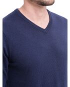 Pull col V bleu nuit