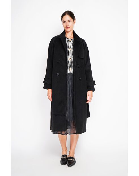 Manteau en Laine mélangé noir