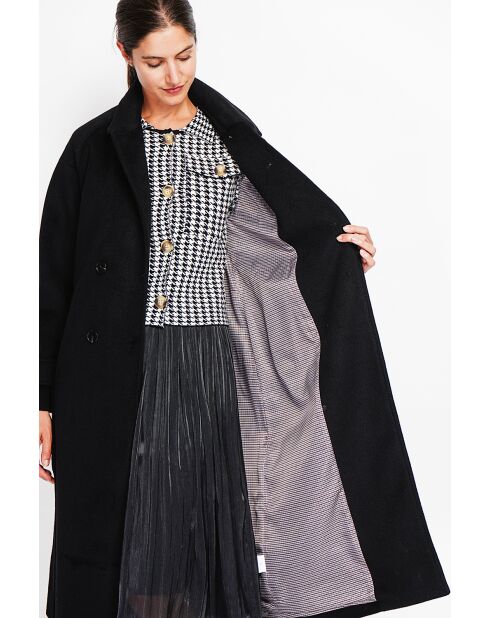 Manteau en Laine mélangé noir