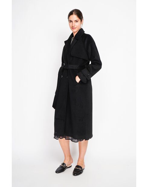 Manteau en Laine mélangé noir