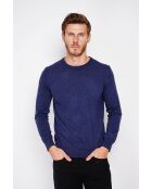 Pull col ras de cou bleu nuit