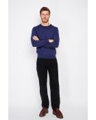 Pull col ras de cou bleu nuit