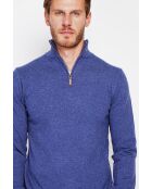 Pull col camionneur bleu jeans