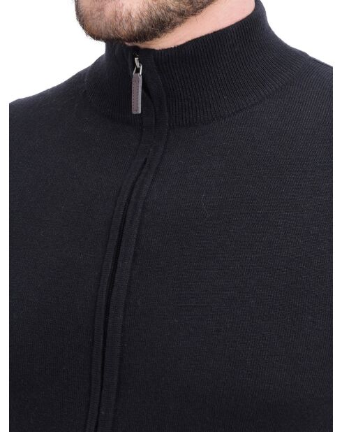 Gilet zippé classique noir