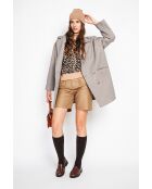 Manteau en Laine mélangée marron